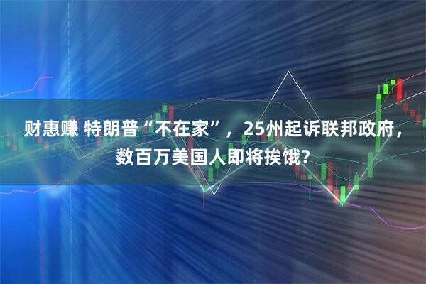 财惠赚 特朗普“不在家”，25州起诉联邦政府，数百万美国人即将挨饿？